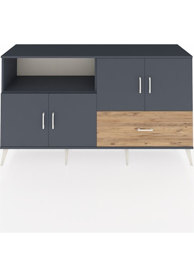Hyperion Konsol 4 Raflı Tek Çekmeceli 4 Kapaklı 176x44x99 Antrasit-antrasit/çam Antrasıt/antrasıt - Antrasıt Hyperion Konsol 4 Raflı Tek Çekmeceli 4 Kapaklı 176x44x99 Antrasit-antrasit/çam Antrasıt/antrasıt - Antrasıt