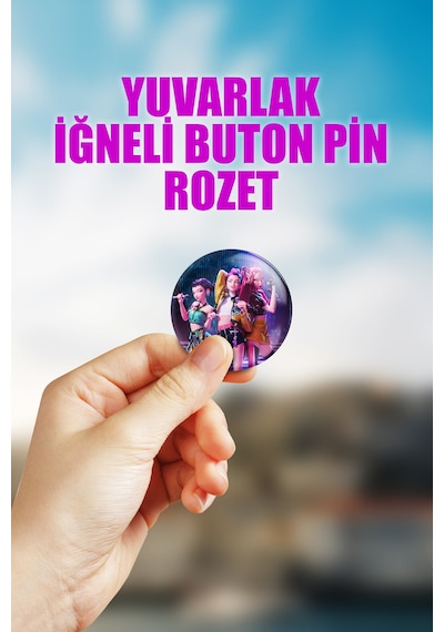 Kpop Demon Hunters K-pop Çanta Süsü Rozet İğneli Buton Rozet Seti 1 Adet Çok Renkli