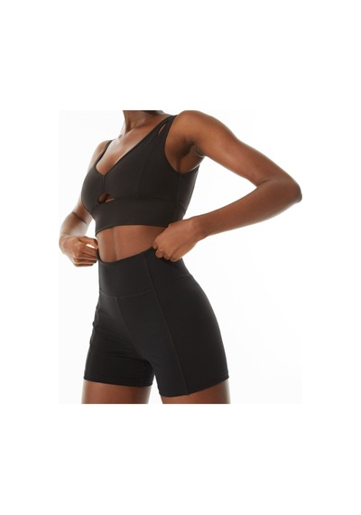 Winmoda34 Boxer Tayt Bisikletci Tayt Şort Tayt Tenis Taytı Yandan Cepli Kısa Tayt Siyah