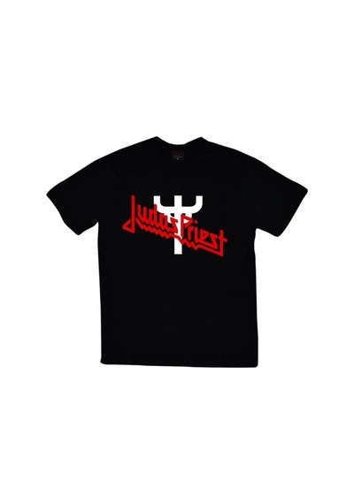 Stoned&Fame Judas Priest Baskılı Unisex %100 Pamuk Siyah T-shirt SIYAH