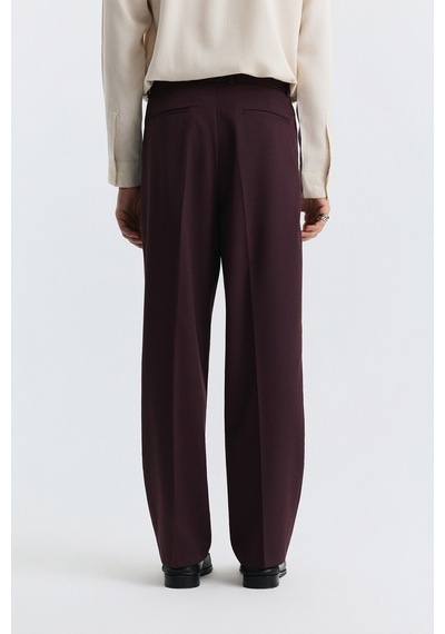 Antioch Pileli Relax Fit Erkek Pantolon Bordo