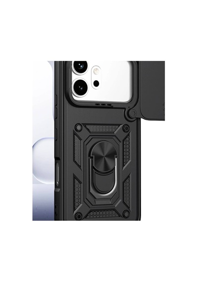 Huawei Honor 600 Pars Lens Yüzüklü Silikon - Siyah Evimdeyokyok