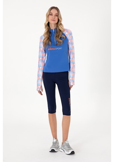 U.S. Polo Assn. Kadın Lacivert Yüksek Bel Capri Spor Tayt 50300687-VR033