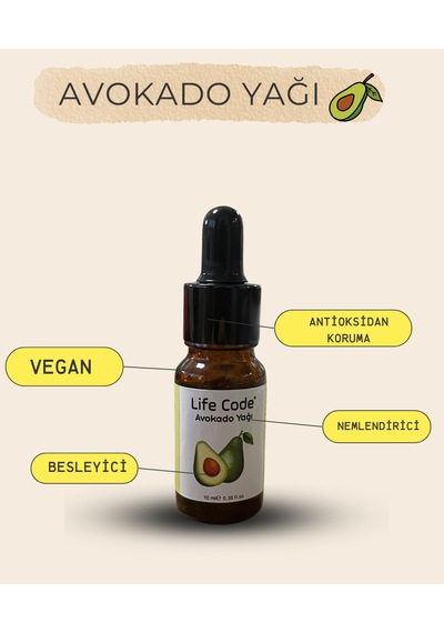 %100 Doğal Avokado Yağı 10 ML