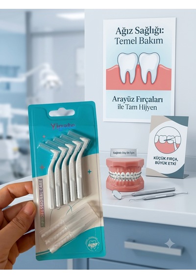 Hannah L Tipi Arayüz Fırçası 5'li Set Diş Teli Ve Protez İçin Profesyonel Ağız Bakım Fırçası,kapaklı, Ergonomik Saplı Diş Arası Temizleyici