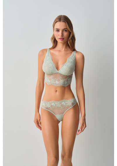 Suwen Scarlet Dantelli Brazilian String Külot Wsl10210205298 Su Yeşili
