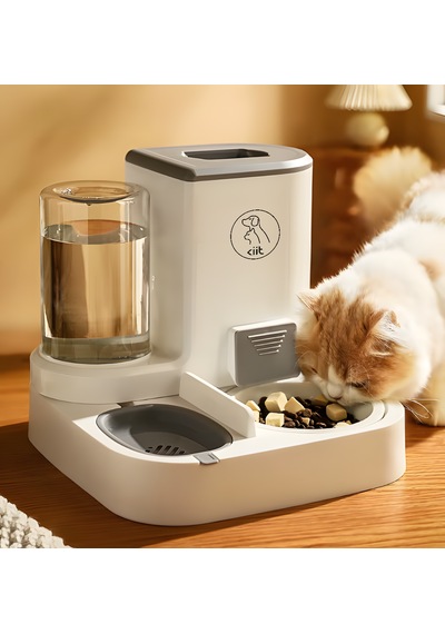 Kiit 2si1 Arada Kedi ve Köpek Porselen Mama Su Kabı 2200 ML