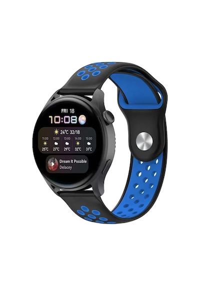 Newface Watch 20mm Spor Delikli Kordon - Siyah-mavi Diğer
