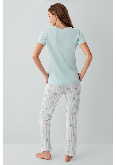 Rolypoly Kadın Yeşil Pijama Takım Rp3810-s-v2 Yeşil