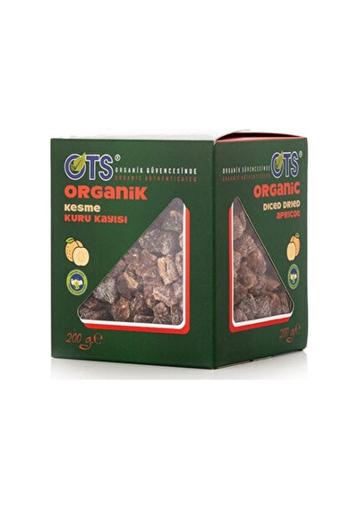 Ots Organik Kesme Kuru Kayısı 200 gr (Organik Sertifikalı, Pestisit Analizli)