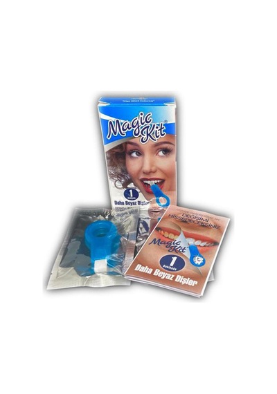 Magic Kit Diş Beyazlatıcı Diş Lekesi Temizleme Kiti 4'lü + 5 Yedek Silgi