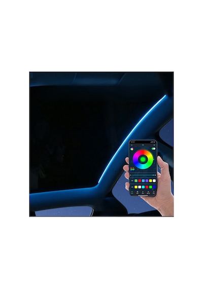 Red Lion Parts Tesla Ve Byd Uyumlu 110cm Araç Cam Tavan Ambiyans Aydınlatma Seti Usb Versiyon Diğer
