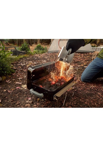 Kompakt Rapidfire Barbekü Şömine  , 15 Cm İki Güvenlik Saplı Alüminyum Barbekü Yangın Marş Marş Çelik Barbekü Kömür Brülörü Weber Barbekü Aksesuarları - Küçük 7447 Enerji Sınıfı A