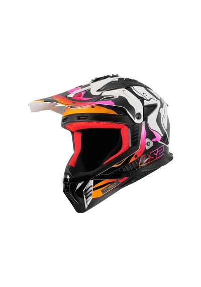 Ls2 Fast 2 Wash Cross Kask Beyaz - Pembe - Siyah