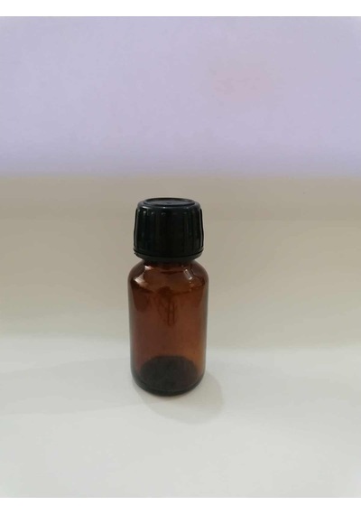 Cam Şişe 30 Ml Ve Plastik Siyah Kapak 25 Adet