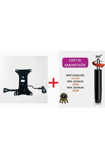 Sandofis Çift Kollu Premium Mekanizma+120'lik Siyah Amortiör