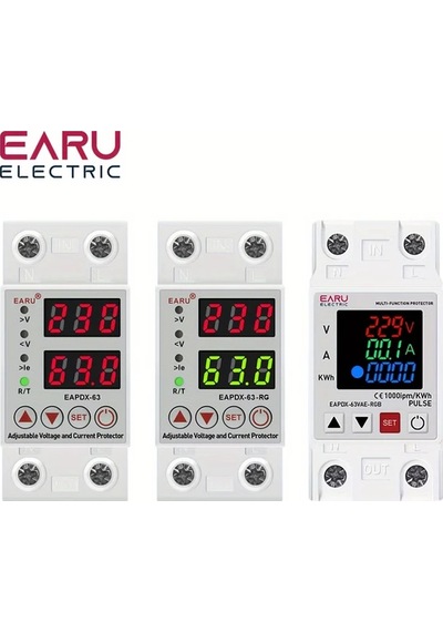 Boatshop1 63a 230v Din Raylı Ayarlanabilir Aşırı Gerilim Düşük Gerilim Ve Aşırı Akım Koruma Rölesi Boatshop1 63a 230v Din Raylı Ayarlanabilir Aşırı Gerilim Düşük Gerilim Ve Aşırı Akım Koruma Rölesi