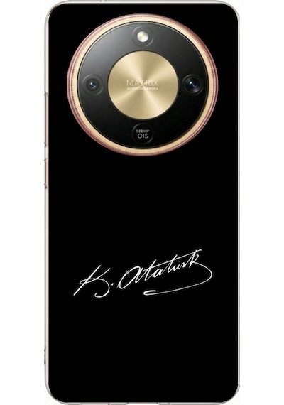 Honor Magic 8 Lite Uyumlu Atanın İzi İmza Baskılı Silikon Kılıf Renkli