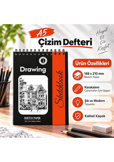 Dreamart Galery Çizim Defteri Sketch Book A/5 14.8cm X21cm