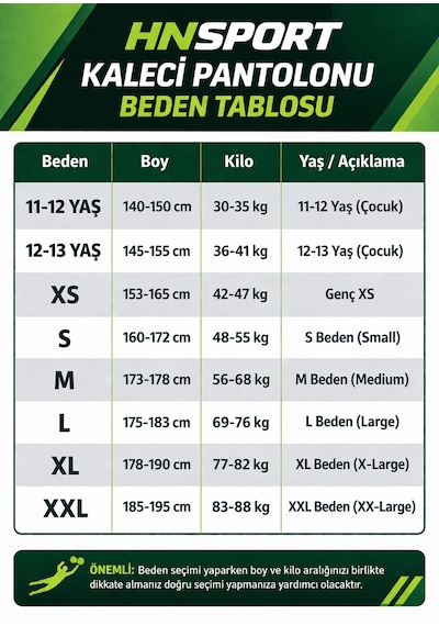 Hnsport Mayer Kaleci Pantolonu Sünger Korumalı Siyah