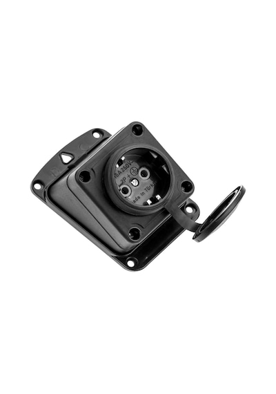 Byes 1/16a 220v Monofaze Kauçuk Tekli Eğik Duvar Priz 5 Adet