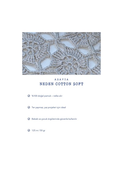 Lana Gatto Cotton Soft Örgü İpi %100 Pamuk 50 Gr 125 M Cs-31331