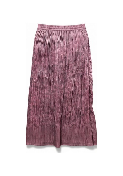 Eren Style Pileli Beli Lastikli Şifon Etek 95 Cm - 38-50 Gül Kurusu