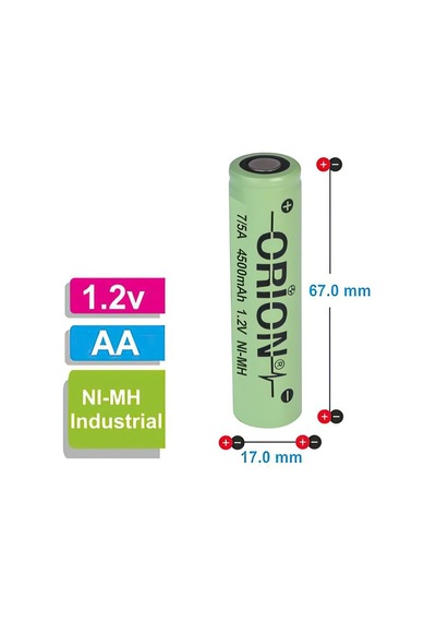 Orion 4500 mAh 1.2 V 7/5A Ni-MH Şarj Edilebilir Pil