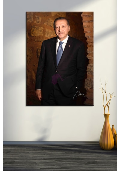 Recep Tayyip Erdoğan Başkan Erdoğan RTE Kanvas Tablo (7 Farklı Ölçü) 50 x 70