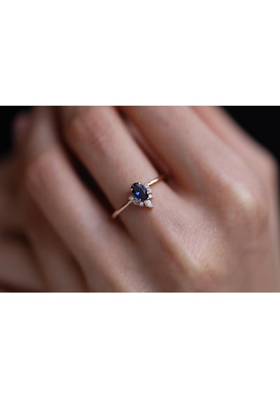Reis Kuyumculuk T1364 Hera Safir Altın Yüzük