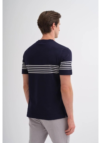 Cazador 3040 Erkek Bisiklet Yaka Triko T-shirt Laci