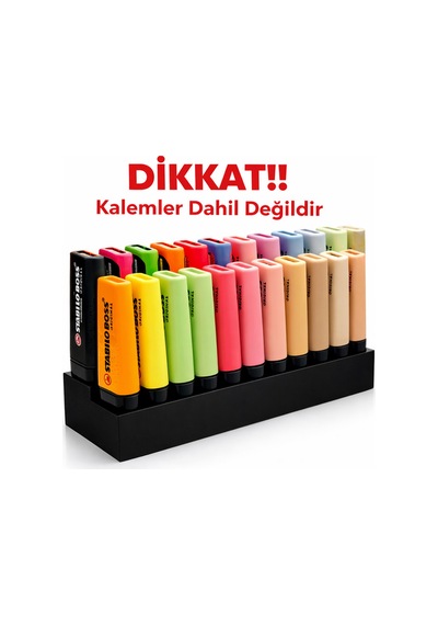 30 Adet Kapasiteli Kalem Standı Çoklu Masaüstü Kalemlik Organizer Sert Plastik Kalem Tutucu Stand Çok Renkli
