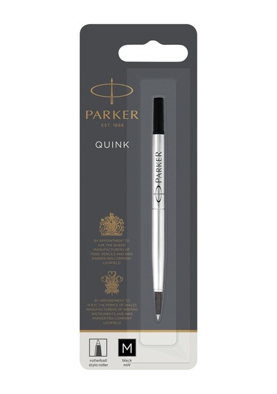 Parker 1950323 Tükenmez Kalem Yedeği, Orta Kalınlıkta Uç, Siyah, Siyah