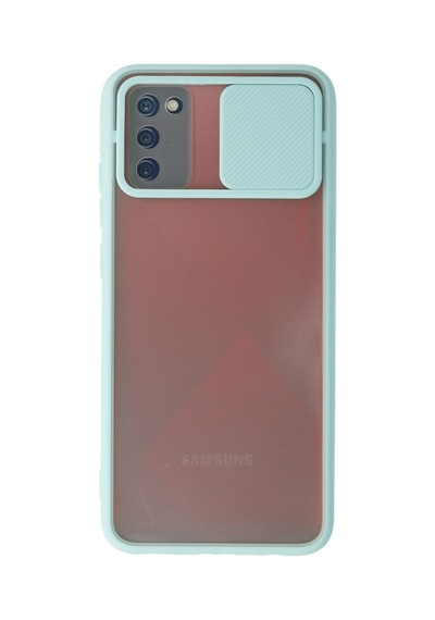 Galaxy A02s Kılıf Palm Buzlu Kamera Sürgülü Silikon - Turkuaz