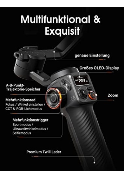 M6 Kit 3 Eksenli Cep Telefonu Stabilizatörü Manyetik Aı Izleyicili Gimbal Akıllı Telefon Ayarlanabilir Cct Rgb Iş Diğer