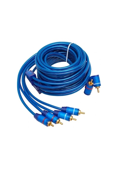 Pm-425 2 Rca Erkek + 4 Rca Erkek 5 Metre Mavi Kablo