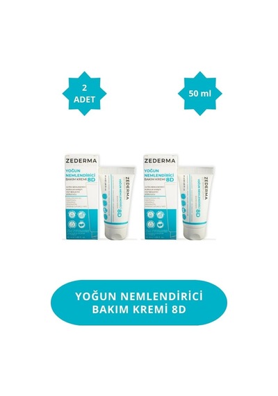 Zederma Yoğun Nemlendirici Cilt Bakım Kremi 8d 50ml.72 Saate Kadar Etkili 2 Adet