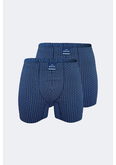 Malabadi Erkek Desenli 2 Li Pamuk Elastan Uzun Boxer 073 DESENLİ