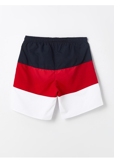 Lcw Swımwear Lacivert Kısa Boy Renk Bloklu Erkek Deniz Şortu