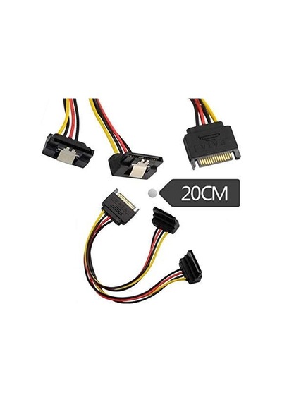 Sata Power Hdd Güç Çoklayıcı 90 Derece Klipsli