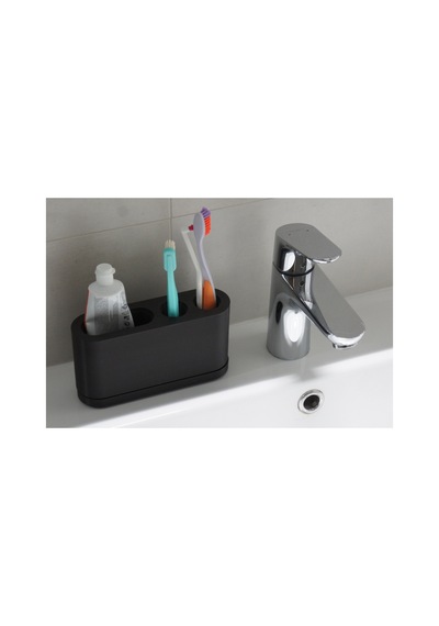 Diş Fırçası Ve Macun Standı - Banyo Tezgah Düzenleyici - Siyah