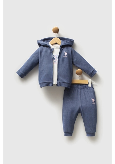 U.S. Polo Assn. U.s.polo Assn Kız Bebek 3lü Takım - Mavi Mavi