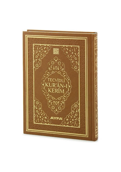 Tecvidli Kuranı Kerim - Termo Deri - Orta Boy - Kahverengi Renkli - Ayfa Yayınevi - Bilgisayar Hatlı