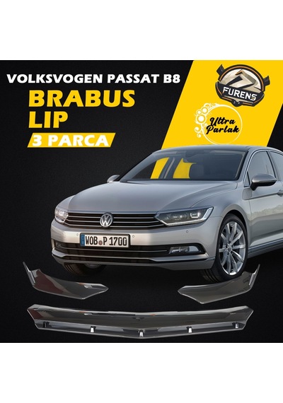 Vw Passat B8 Uyumlu Brabus Ön Lip 3 Parça Kanatlı Lip