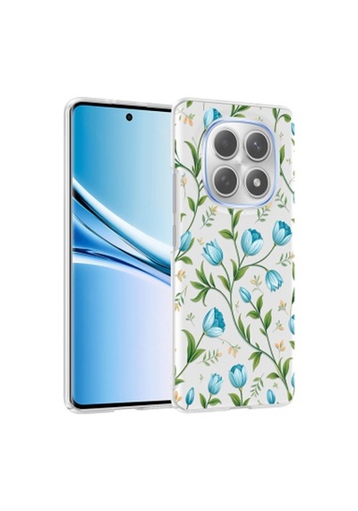 Xiaomi Redmi Note 14 Pro 4g Kılıf Kamera Korumalı Desenli Zore Klip Kapak Xiaomi Redmi Note 14 Pro 4g Zore - Mavi Lale