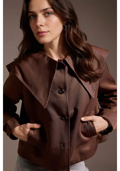 Defacto Relax Fıt Gabardin Trençkot H2393ax26spbn192 Kahve-bn192