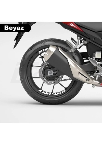 Honda Cbr500r Jant İçi Yazı Sticker Etiket Modeli Beyaz Renk