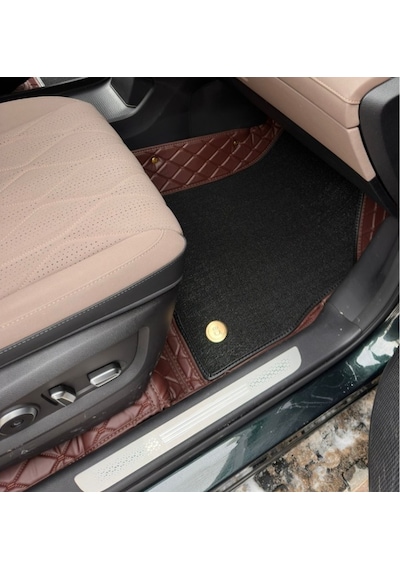 Chery Tiggo 8 2025 Sonrası Aracına Özel 8d Çift Katmanlı Havuzlu Paspas Takımı Kahverengi