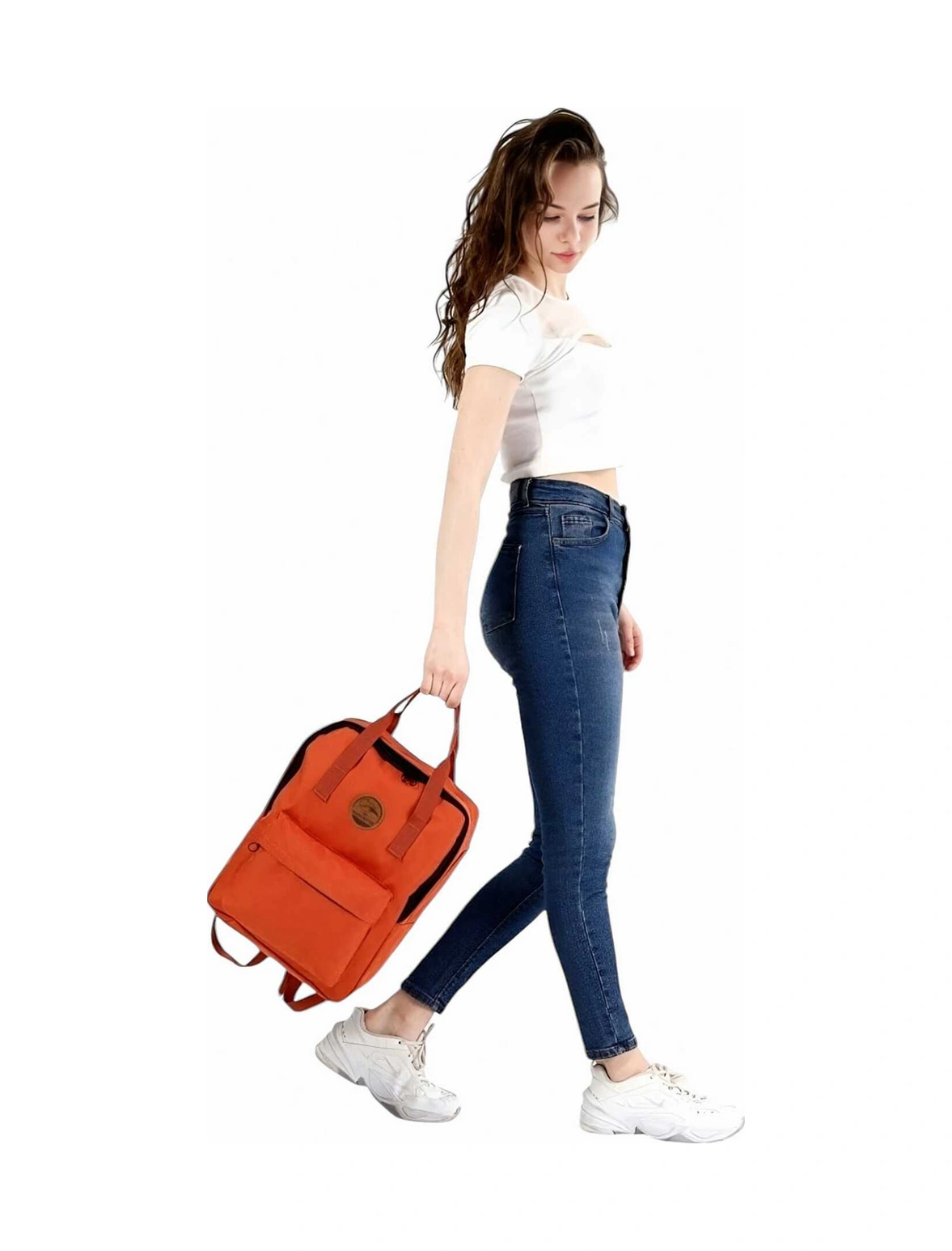 Tezzgelsin Unisex Su Geçirmez Günlük Kullanım Sırt Çantası Turuncu