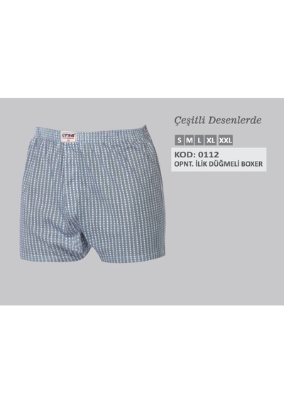 Belpa Ersa İç Giyim Erkek Emprime İlik Düğmeli Boxer 6'lı Çok Renkli